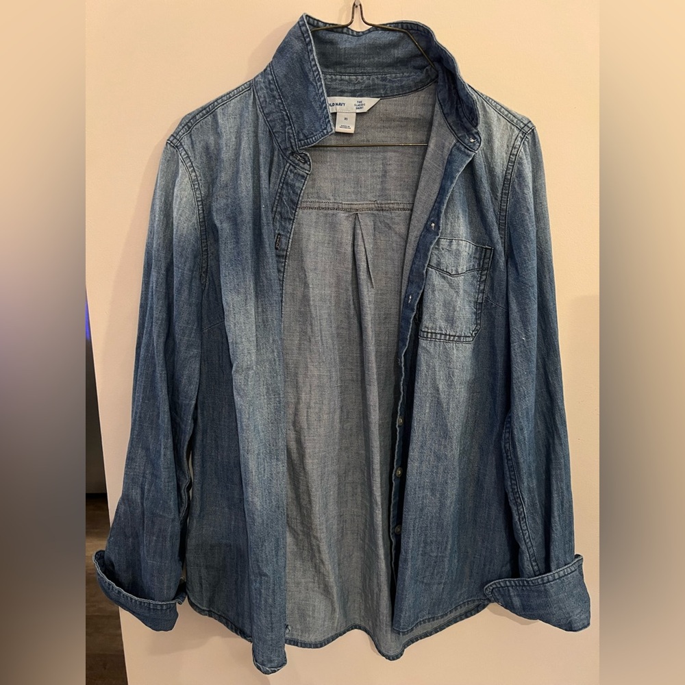 Old Navy Blue Denim Shirt